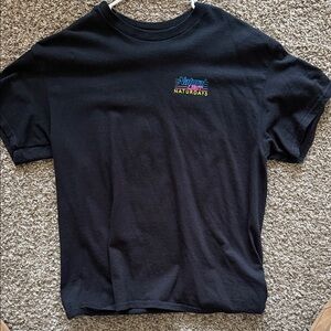 Black Kids Shirt with Graphic Print